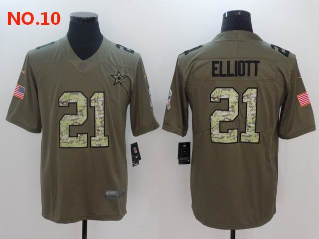 Men's Dallas Cowboys #21 Ezekiel Elliott Jerseys NO.10;